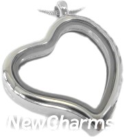 Curvy Heart Necklace Snake Chain