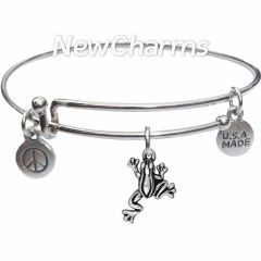 Bangle Bracelet with JT188 Silver Frog