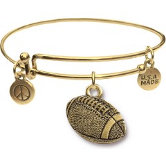 Goldtone Bangle Bracelet and Football JT311