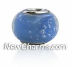 Blue Bubbles European Bead