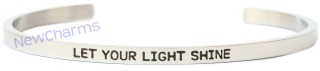 CB109 Let Your Light Shine Cuff Bangle Bracelet