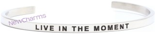 CB120 Live in the Moment Cuff Bangle Bracelet