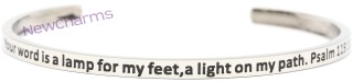 CB129 Your word is a lamp for my feet Cuff Bangle Bracelet