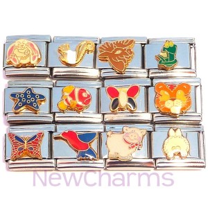 MIX115=12 Animal Charms