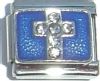C021blue Cross with Stones on BlueItalian Charm