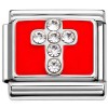 C021red Cross on Red talian Charm