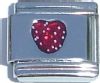 CL1078r Heart in Red Italian Charm