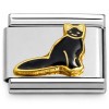 CT1211 Fluffy Cat (black) Italian Charm