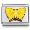 CT1212 Yellow Butterfly Italian Charms
