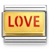 CT1251 Love in Red on Gold Italian Charm