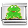 CT1284 Happy Green Frog Italian Charm