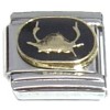 Scorpio Zodiac on Black Italian Charm