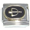 Sagittarius Zodiac on Black Italian Charm