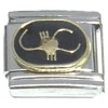 Capricorn Zodiac on Black Italian Charm
