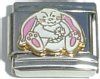 CT1363 Bunny Rabbit with Floppy Ears Italian Charm