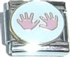 Handprints in Pink