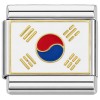 CT1569/T3059 Flag of South Korea Italian Charm