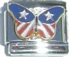 Red White and Blue Butterfly Italian Charm