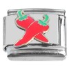 CT2107 Red Peppers Green Stems Italian Charm 
