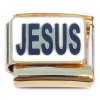 CT2123 Jesus Name Gold Base Italian Charm.