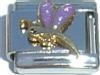 CT3066p Purple Dragonfly Italian Charm