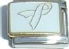 CT3092W White Ribbon Italian Charm