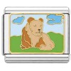 CT3307 Lion on Grass Italian Charm