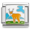 CT3309K Deer with silver trim Italian Charm