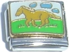 CT3321 Horse in Field Italian Charm