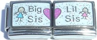CT3395 Big Sis Lil Sis Double Italian Charm