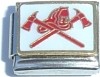 CT3429 Firefighter Tools Hat and Axes Italian Charm