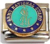 CT3614blue Army National Guard on Blue Italian Charm