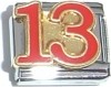 CT3617 Lucky Number 13 Italian Charm