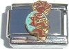 CT3880B Kokopelli Blue Italian Charm