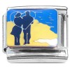 CT4089 Couple Walking on Beach Italian Charm