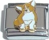 CT4121 Dog Corgi Sitting Italian Charm