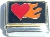 CT4159 Heart on Fire Italian Charm