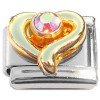 CT4637 Bling Curvy Heart Italian Charm