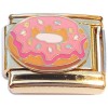 CT4844 Sprinkles Donut Gold Base Italian Charm