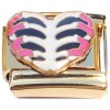 CT4846 Heart Chest Gold Base Italian Charm