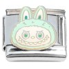 CT4896 Cute Monster Face Aqua Italian Charm