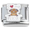 CT4963 I Love My Rescue Italian Charm