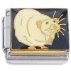 CT6714 Rodent or Rat on Black Italian Charm