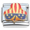 CT6747 Patriotic Red White Blue Clover Italian Charma