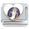 CT7113 Great Dane White Heart Italian Charm