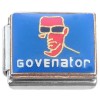 CT7226 Govenator Arnold on Blue Italian Charm