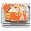 CT7235 Brown Treasure Chest Money Loot Italian Charm