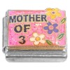 CT7292 Mother of 3 Three Italian Charm