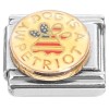 CT7363 White My Dog is a Petriot Patriotic Italian Charm