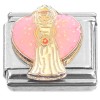 CT7415 Bride Bouquet Pink Heart Italian Charm